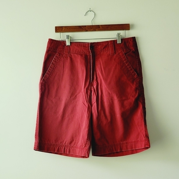 Mossimo Men's casual shorts burgundy color‎ size 32 - Picture 2 of 5